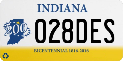 IN license plate 028DES