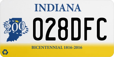IN license plate 028DFC