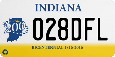 IN license plate 028DFL