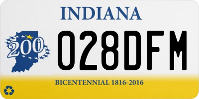 IN license plate 028DFM