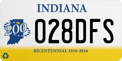IN license plate 028DFS