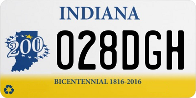 IN license plate 028DGH