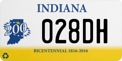 IN license plate 028DH