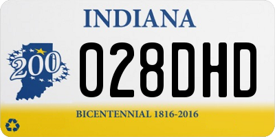 IN license plate 028DHD