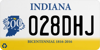 IN license plate 028DHJ