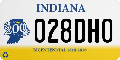 IN license plate 028DHO