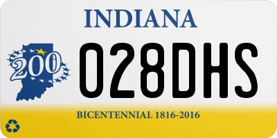 IN license plate 028DHS