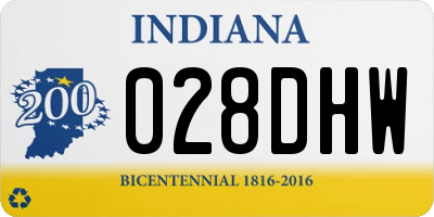 IN license plate 028DHW