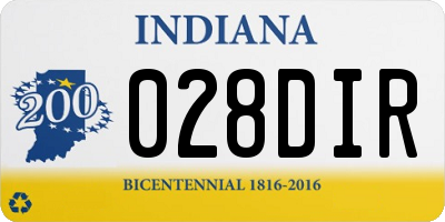 IN license plate 028DIR