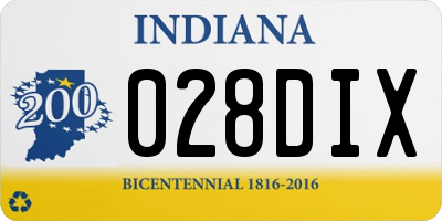 IN license plate 028DIX