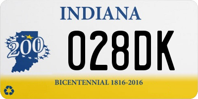 IN license plate 028DK