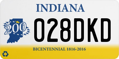 IN license plate 028DKD
