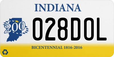 IN license plate 028DOL