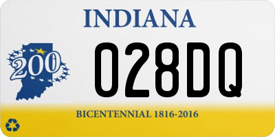 IN license plate 028DQ