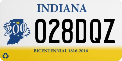 IN license plate 028DQZ