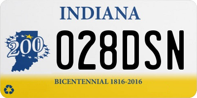 IN license plate 028DSN