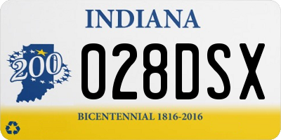 IN license plate 028DSX