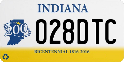 IN license plate 028DTC