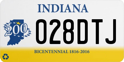 IN license plate 028DTJ