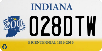 IN license plate 028DTW