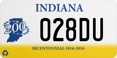 IN license plate 028DU