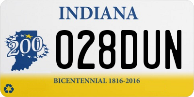 IN license plate 028DUN