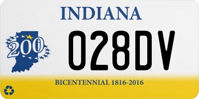 IN license plate 028DV