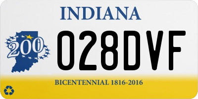 IN license plate 028DVF
