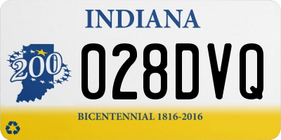 IN license plate 028DVQ