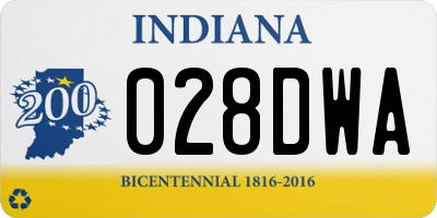 IN license plate 028DWA