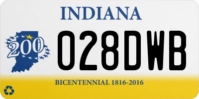 IN license plate 028DWB