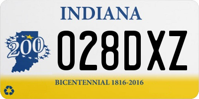 IN license plate 028DXZ