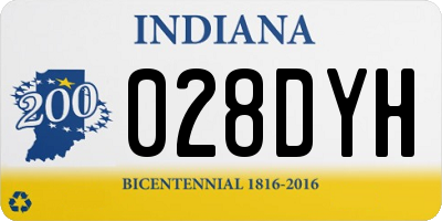 IN license plate 028DYH
