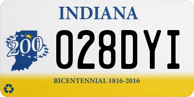 IN license plate 028DYI