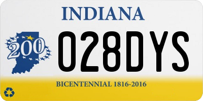 IN license plate 028DYS