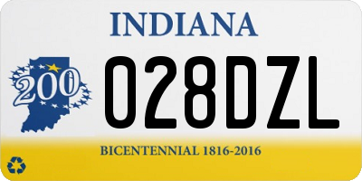 IN license plate 028DZL