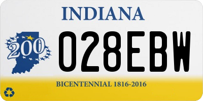 IN license plate 028EBW