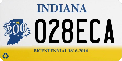 IN license plate 028ECA