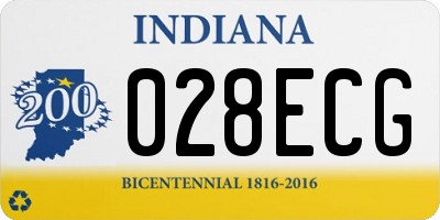 IN license plate 028ECG