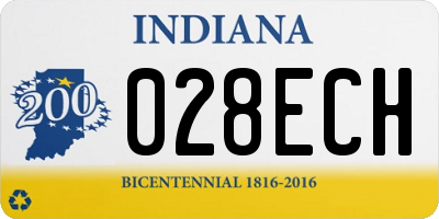 IN license plate 028ECH