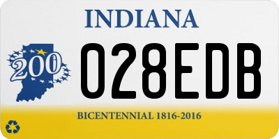 IN license plate 028EDB