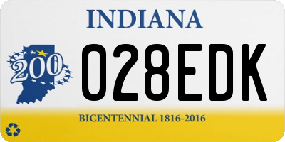 IN license plate 028EDK