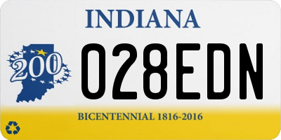 IN license plate 028EDN