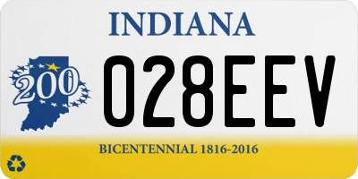 IN license plate 028EEV