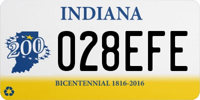 IN license plate 028EFE