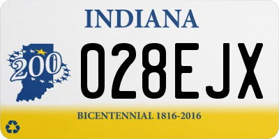 IN license plate 028EJX