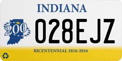 IN license plate 028EJZ