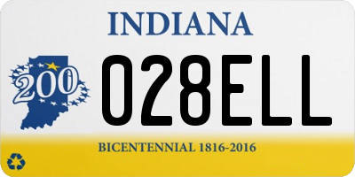 IN license plate 028ELL