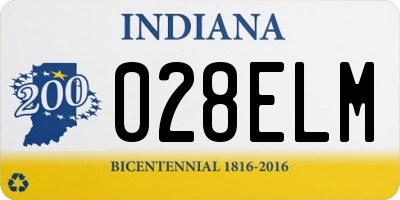 IN license plate 028ELM