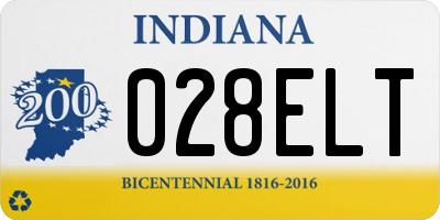 IN license plate 028ELT